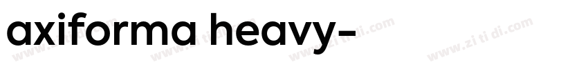 axiforma heavy字体转换